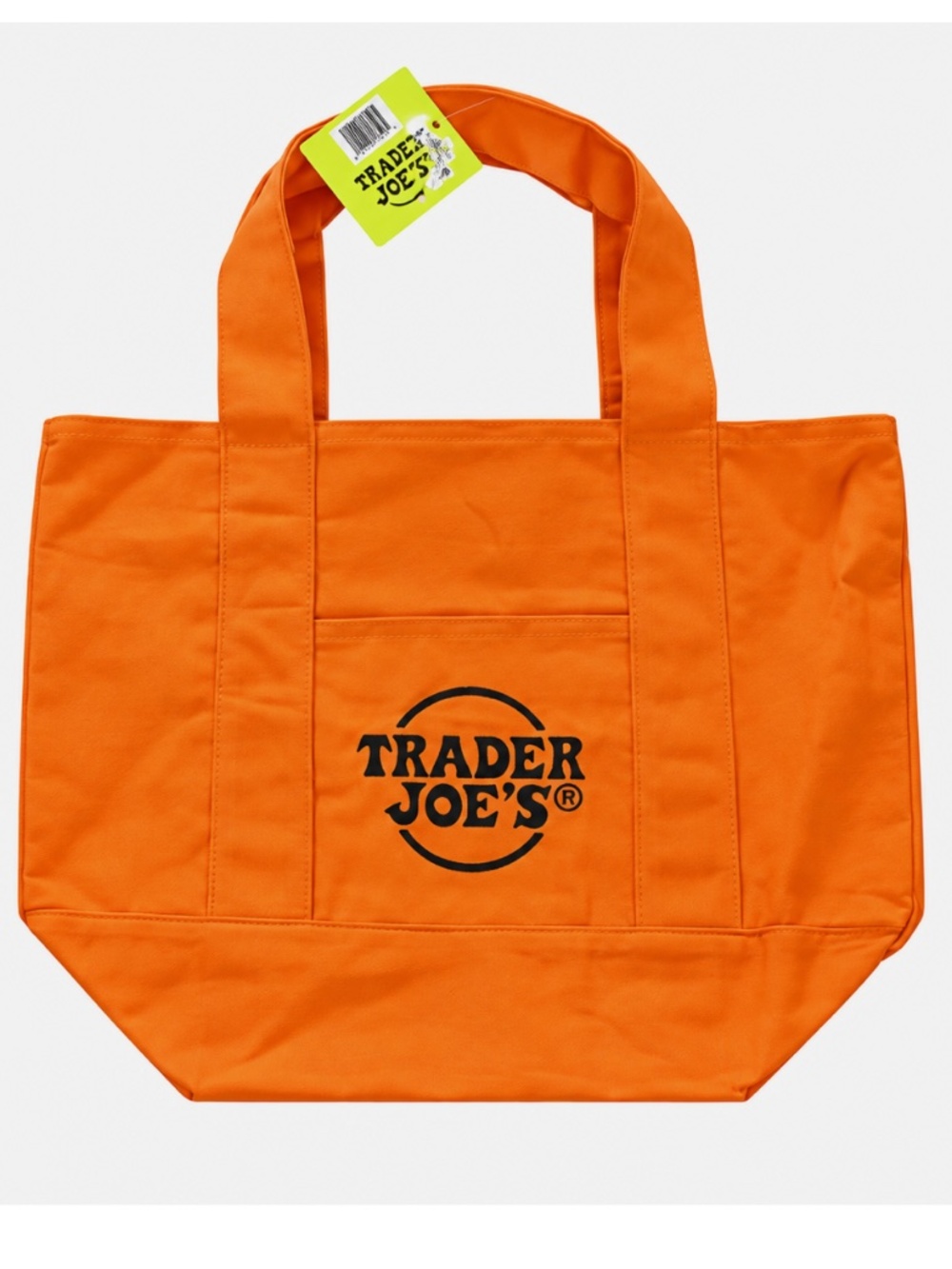Trader Joe’s Orange Mini Canvas Tote Bag New with tag